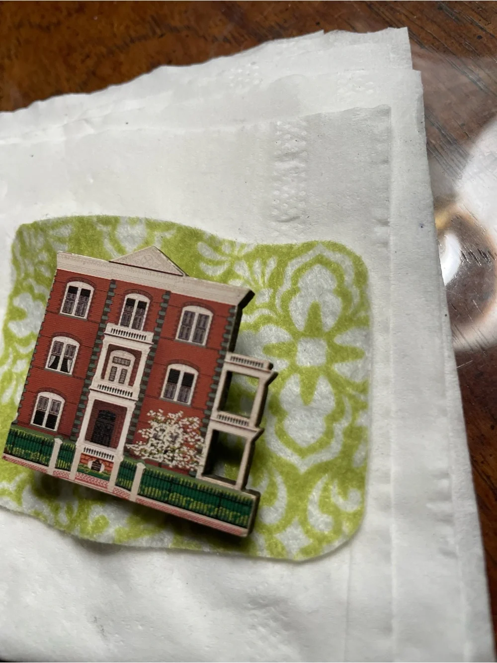 Vtg, Sheila’s Historic Lapel Pin, Calhoun Mansion, Charleston, SC. 1999